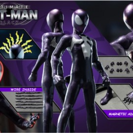 PREVENTA: DB Toys x 6IN 1/12 Ultimate NET-Man action figure BLACK SUIT (ULTIMATE SPIDER-MAN)