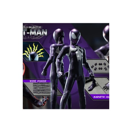 PREVENTA: DB Toys x 6IN 1/12 Ultimate NET-Man action figure BLACK SUIT (ULTIMATE SPIDER-MAN)